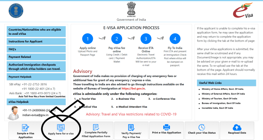 india visa online application