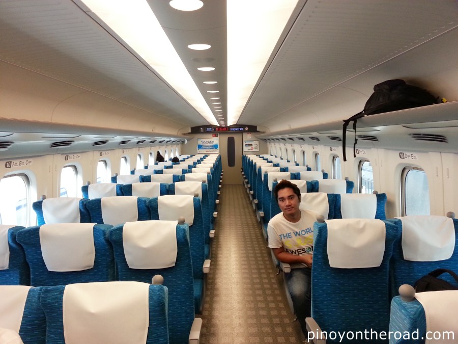 Inside cabin of Shinkansen